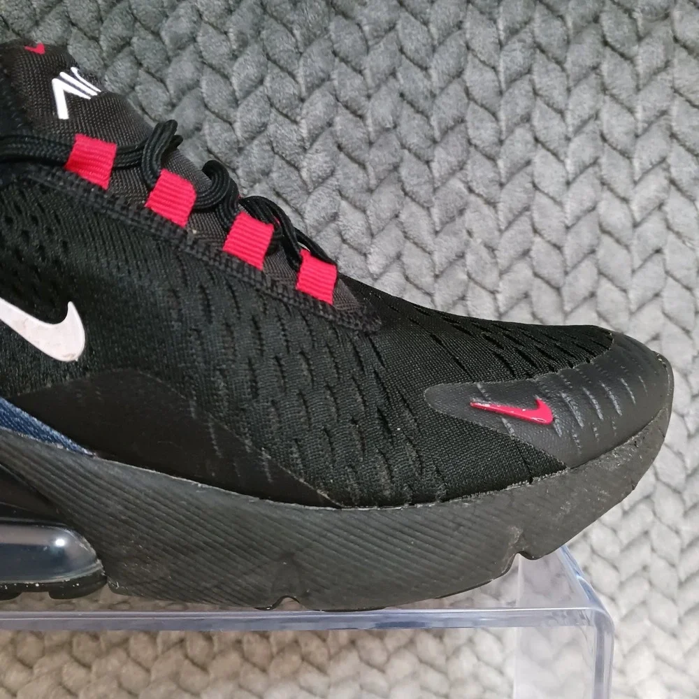 Nike Air Max 270 Black Midnight Navy Red GS Running Shoes Size 4.5Y Women's 6